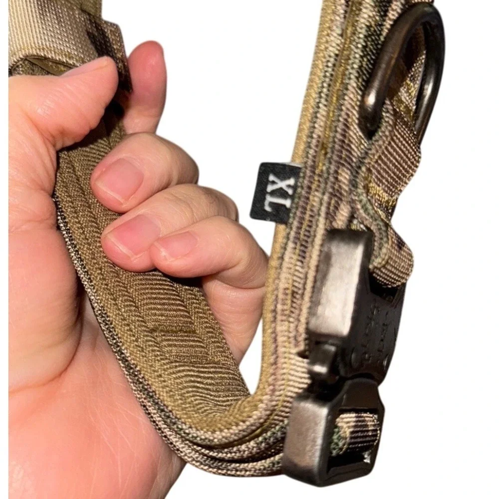 Tactical Dog Collar XL‎ Military Camo Dog Collar & Bungee Leash Heavy Duty 6 ft - Picture 3 of 4